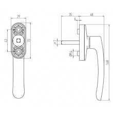 HANDLE 9625 SILVER LONG PRESTIGE