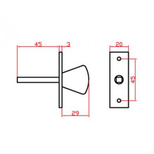 MULETILLA FC M ALUMINIO NEGRA LARGA 45MM