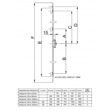 CREMONA MULTIPUNTO GANCHO LARGO CR TR 600 E15 ZINCADA RH PG