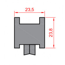 RUEDA S 70 PER. EXTRUAL APOTEMA   70 PER. CODEVAL TANDEM ZAMAK REGULABLE ROD. AGUJAS