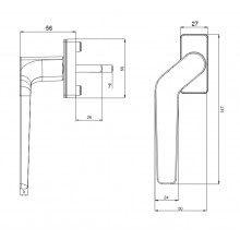 MANILLA MULTIFUNCION ACODADA KARMA 3102.D INOX IZQUIERDA MS