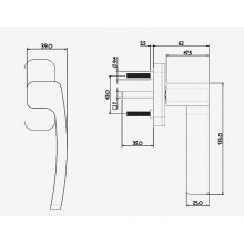 MANILLA MULTIFUNCION ACODADA CUADRO 5185 RAL 9005 TXT DERECHA MR