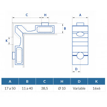 ESCUADRA 10 2910 I  TMI 2910  TETON INTERIOR HOJA EXTRUAL 75 AN