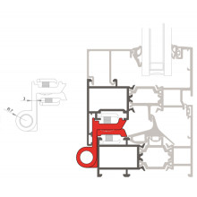 HINGE 1050  INOX  2ND LEAF  INOX PLATEN  INOX AXE  RIGHT WAY