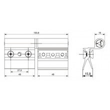 HINGE TC421  BLACKE COLOUR  LEFT HAND