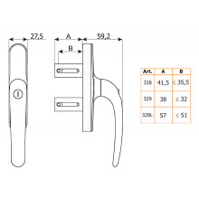 CREMONA AP. EXT. CON LLAVE 328CV BLANCA PALA 42MM MT