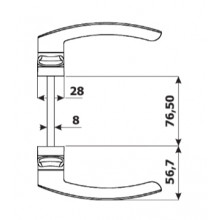 MANILLA RECUPERABLE CON LLAVE SILHOUETTE 210CV BLANCA MT