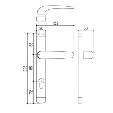 RECOVERABLE HANDLE 1515 SILVER  SET 