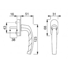 HANDLE BRWOUN REF. 712101