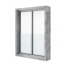 BALCON FRANCES A MURO ANODIZADO PLATA VIDRIO 6 6 1100MM EX