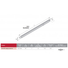 A RATEUR TRIMVENT S13 PLASTIQUE  16MM  267mm BLANC