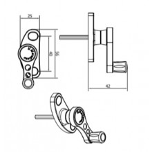 BOUTON A MANIVELLE SYST ME ORIENTABLE NOIR MRD 05