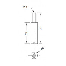 PERNIO 24MM M4 TRANSMISION PARA CIERRE CENTRAL 200466 KY