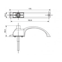 CENTRAL LOCK 4113 CI WHITE WITH KEYS