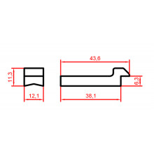 BIG OPPOSITE LOCK FOR P E 25 AND PERIMETER SERIES