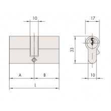 CYLINDER 3040 WITH 3 NORMAL KEYS