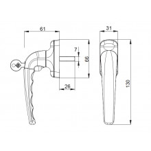 MANILLA MULTIFUNCION CON LLAVE IGUAL 3070.2 INOX MS