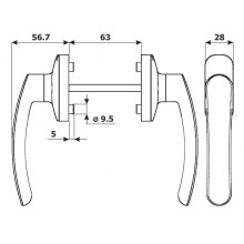 MANILLA MULTIFUNCION DOBLE CON LLAVE SILHOUETTE 251CV BLANCA MT