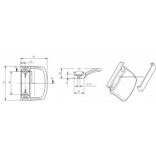 TIRADOR 115.9016.00.00  10352.1260300  PARA PUERTAS BALCONERAS BLANCO 9016 PLASTICO