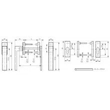 DUBLIN BALCONY HANDLE WHITE 191D9016M0045