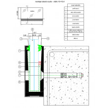 BARANDILLA INFINITY GLASS U 38.7160 020 A PARED ANODIZADO PLATA VIDRIO 10 10 EX