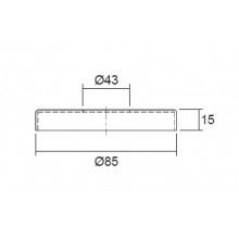 EMBELLECEDOR X4072 43 LISO INOX BRILLO AISI 316 TUBO 43MM IN