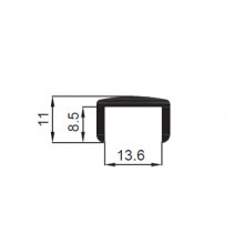 PASAMANOS MC 103 D NEGRO PARA VIDRIO 12MM metro MP