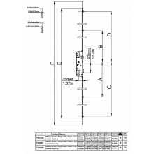 CERRADURA PUERTA CALLE P43087 PVC 92 35 1800MM 4 BULONES TT