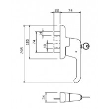 CREMONA EURO KEY C LLAVE IGUAL BLANCA GIESSE REF. 01002410