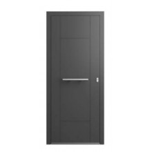 PUERTA ECO DOOR 1 HOJA MODELO 02 GRIS 7016 MATE TEXTURADO IZQUIERDA 950X2100