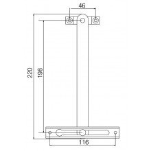 TRANSOM WINDOW ARM 4001 S 6000 4000 BLACK 220MM