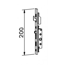 CREMONA MULTIPUNTO MAC2 200MM 1 PUNTOS INOX AP