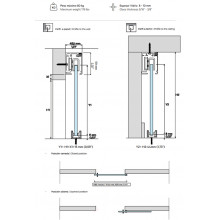 GUIA TECHO PARED 3332 SK GLASS 80 ANODIZADO PLATA 2 METROS KL