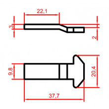 NAIL 2029 FOR LOCK 4308  U 90010 