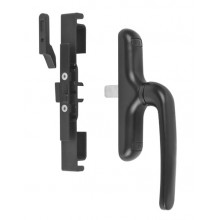 BLACK SLIDING LOCK 4220 24 ONE POINT LOCK WITH HANDLE