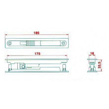 DOUBLE SLIDING LOCK 102 WHITE