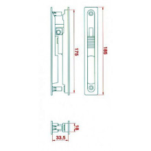 DOUBLE SLIDING LOCK 102 BLACK