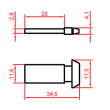 NAIL 2175 FOR LOCK 2172 2175