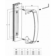 PULL HANDLE AGUEDA WHITE