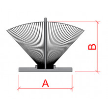 WEATHER STRIP 6 8X6 WITH SILICONE WITH PLASTIC GREY