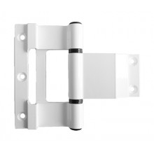 HINGE 1080.1 BALAN O  WHITE COLOUR  INOX AXE  THREE PARTS