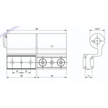 BISAGRA PUERTA CE TC4050 BLANCA DERECHA 120KG ETI TC