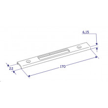 TOP OR LOWER LOCKING PLATE 5701   BLACK  CE