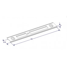 CENTRAL SECURITY LOCKING PLATE 5121  WHITE  4020