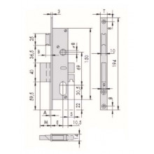 LOCK 44221.15.0 15MM WITH CYLINDER 28X28 08210.02.0