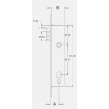 LOCK 7797 T  30mm ENTRANCE   ONLY WITH LATCH 