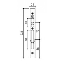 CERRADERO CENTRAL REGULABLE COPLANAR FRONTAL U INOX CT3 GN