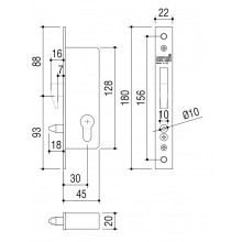 CERRADURA PICO LORO J 30 9796 PUERTAS CORREDERAS GN