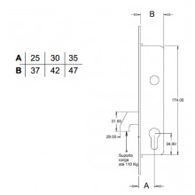 LOCK I 25mm  ONLY HOOK LEVER 