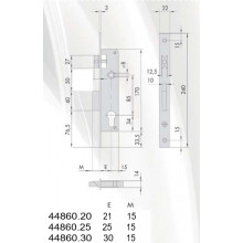 44860.25 LOCK LEVER LATCH SLIDE CISA